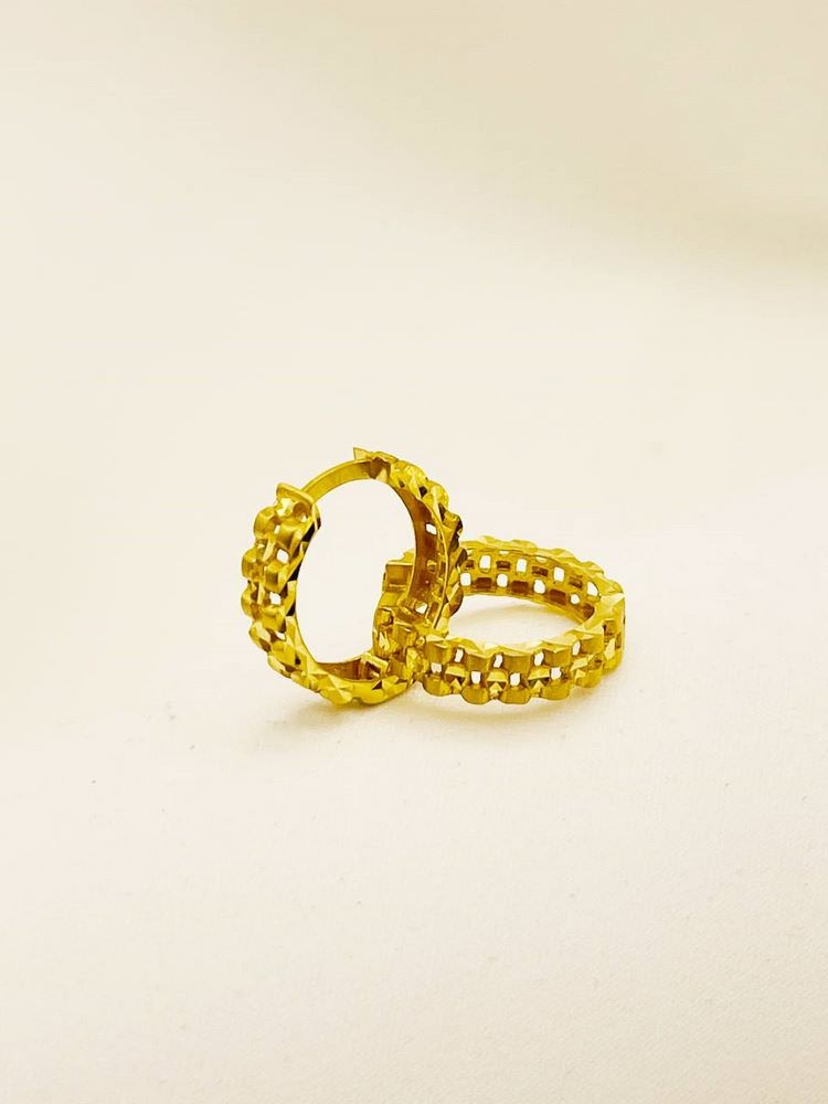 گوشواره طلا 18عیار طرح رولکس - تصویر 1