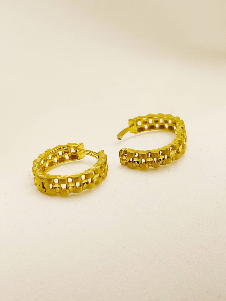 گوشواره طلا 18عیار طرح رولکس - تصویر 2