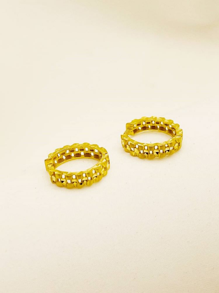 گوشواره طلا 18عیار طرح رولکس - تصویر 3