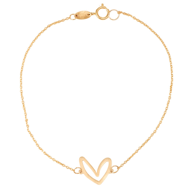 دستبند طلا 18 عیار طرح قلب فرماتیک - تصویر 3
