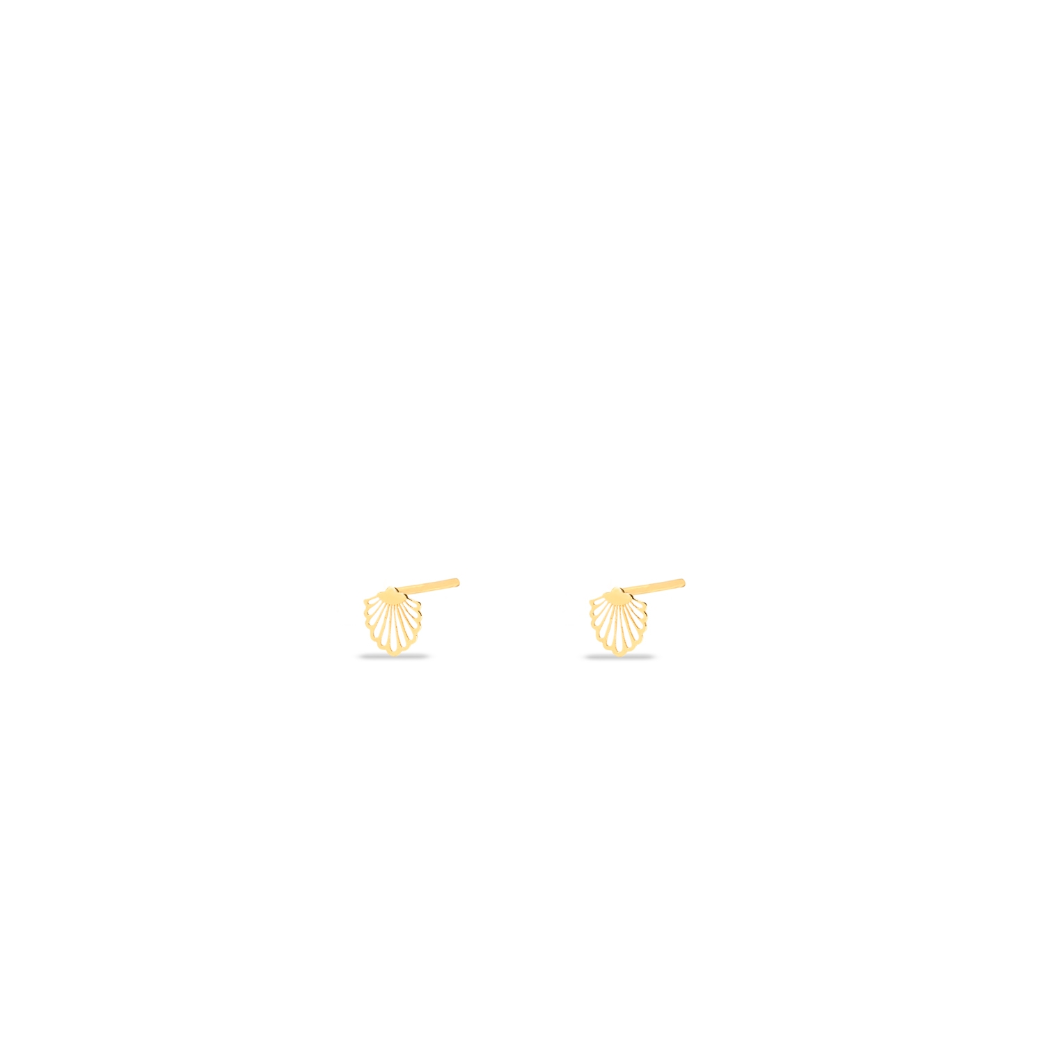 گوشواره طلا 18 عیار طرح صدف - تصویر 2