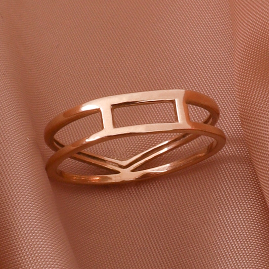 انگشتر طلا 18 عیار طرح پل - تصویر 3