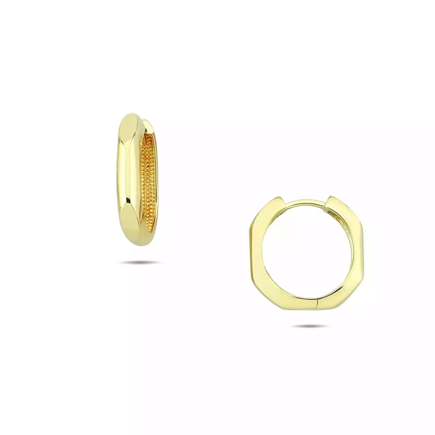 گوشواره حلقه ای طلا 18 عیار - تصویر 2