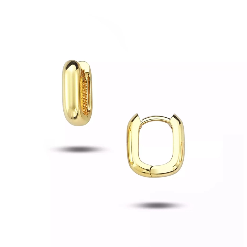 گوشواره حلقه ای لارا طلا 18 عیار - تصویر 2