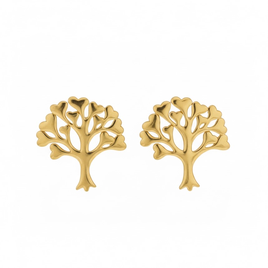 گوشواره طلا 18عیار درخت و قلب - تصویر 5