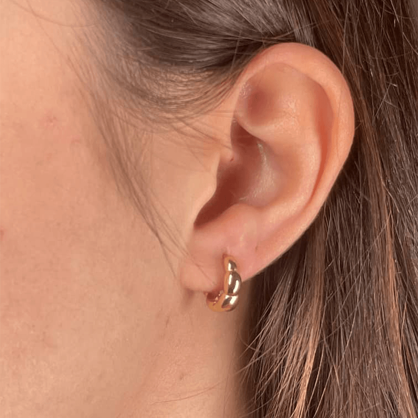 گوشواره حلقه‌ای طلا ۱۸ عیار طرح بابل