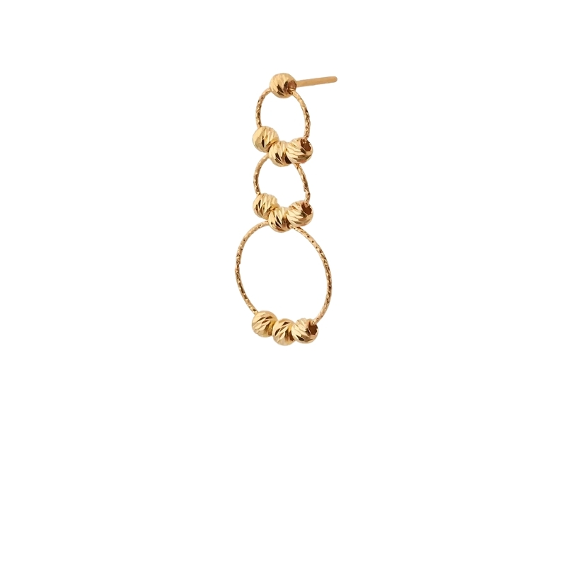 گوشواره میخی طلا 18 عیار زنانه  مدل البرنادو کد 8729 - تصویر 1