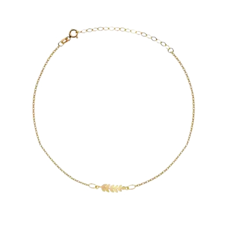 دستبند طلا 18 عیار طرح  گندم - تصویر 2