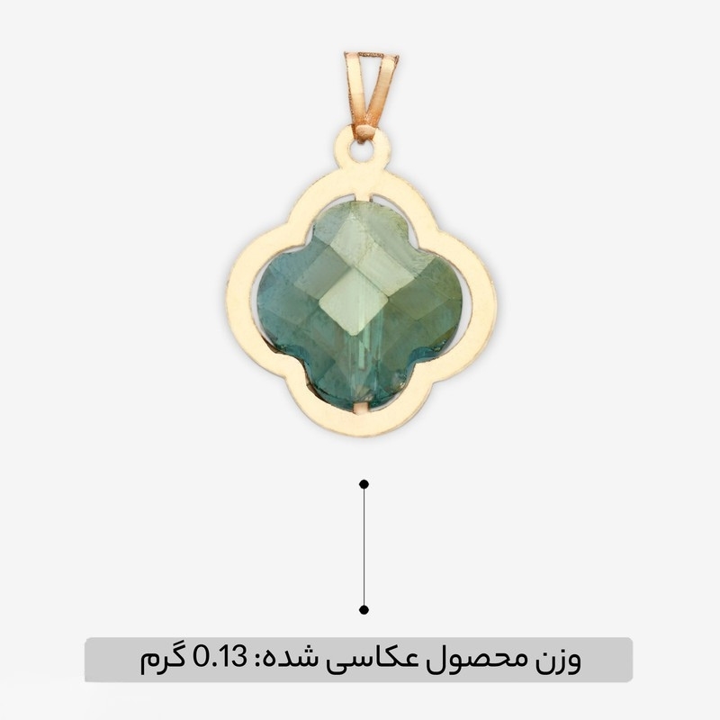 پلاک طلا 18 عیار طرح ونکلیف سبز7رنگ - تصویر 3