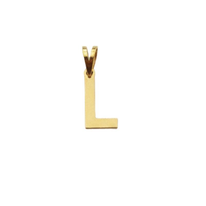 پلاک طلا 18عیار طرح حرف L