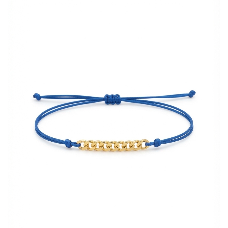 دستبند طلا 18 عیار بندی کارتیه آبی