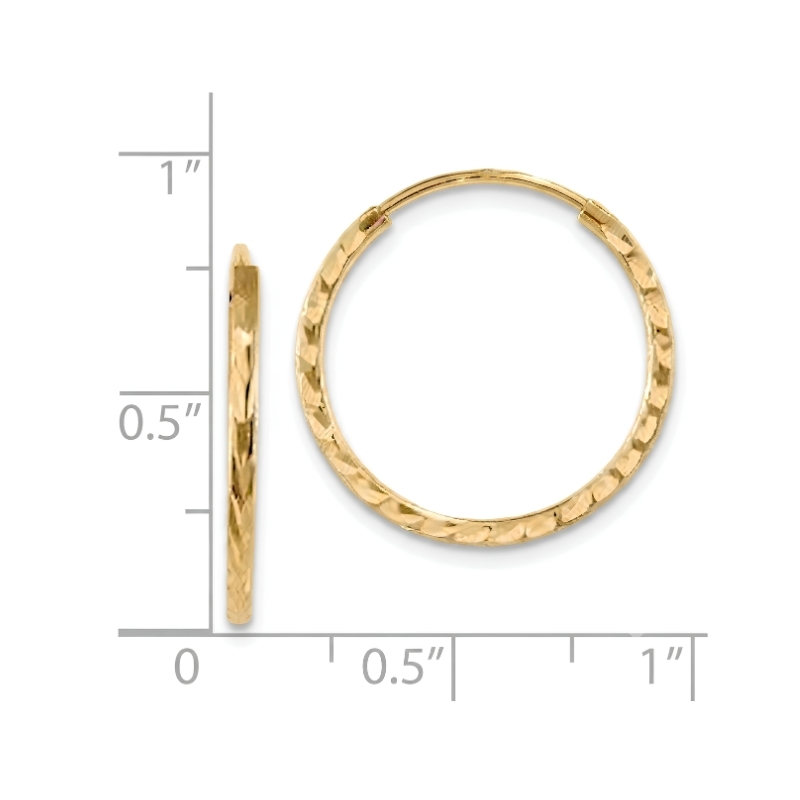 گوشواره طلا 18 عیار حلقه ای ساده پیچک 1.2 - تصویر 1