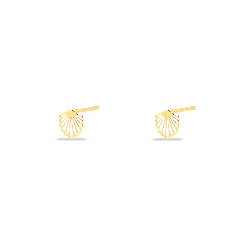 گوشواره طلا 18 عیار طرح صدف