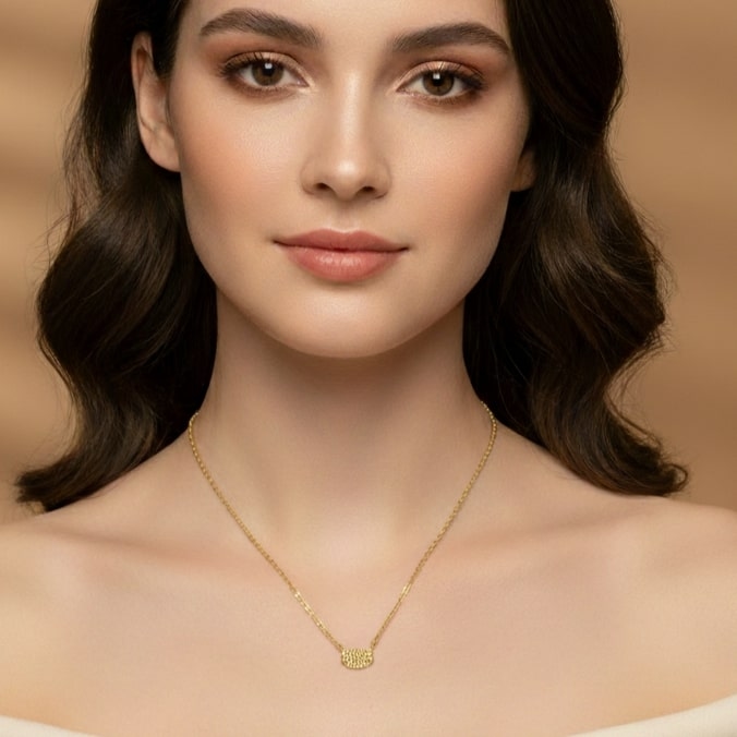 گردنبند طلا ۱۸ عیار زنانه طرح دانه خورشید