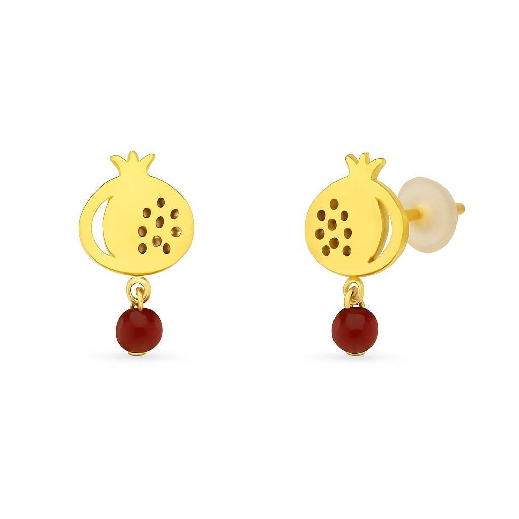 گوشواره طلا 18 عیار انار یلدا